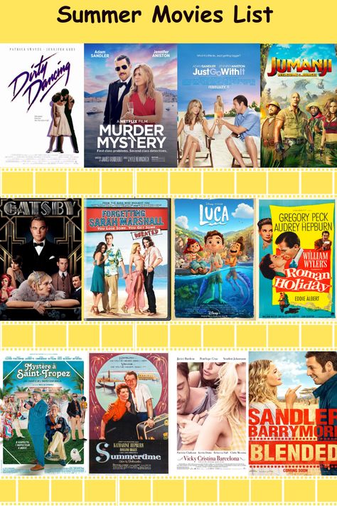 Grab your popcorn, snuggle up, and get ready for an unforgettable summer movie experience! 🍿🛋️ Summer Movies List, Summer Movies, Romcom Movies, Summer Movie, Movies List, Dirty Dancing, Movie List, Popcorn, Get Ready