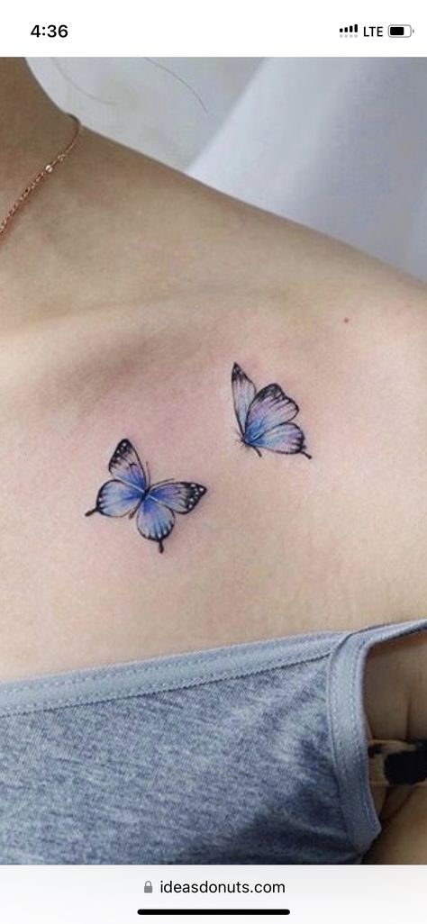 Simple Blue Butterfly Tattoo, Tiny Blue Butterfly Tattoo, Blue Butterfly Tattoo Ankle, Blue Butterfly Tattoo Back, Blue Butterfly Tattoo Collarbone, Blue Butterfly Tattoo Shoulder, Blue Watercolor Butterfly Tattoo, Simple Butterfly Tattoo, Blue Butterfly Tattoo