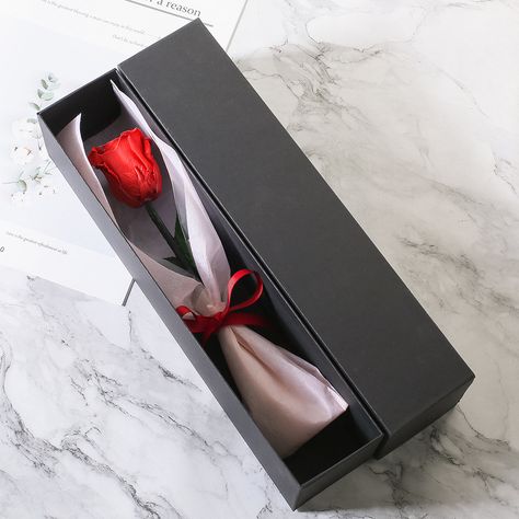 "Wanting to surprise your loved one with a unique gift this year? Look no further!! Rosy Scent: this one does come with a rose scent. If you're looking for more items that come with a rose scent, please visit my shop and look for the product category that says \"With Rose Scent\". Dimension: the outside box is about 12 inches long. Perfect Gift for special occasions like Valentine's Day, Mother's Day, Anniversary, Birthdays, and more. About Us: An Enchanté Forever Rose is the perfect statement o Single Rose Gift, Single Red Rose, Red Rose Bouquet, Boquette Flowers, Her And Him, Forever Rose, One Rose, Video Pink, Valentines Flowers