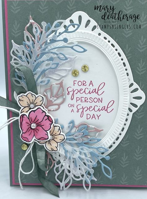 Stampin’ Up! Framed Florets Sneak Peek Birthday Card with Video Tutorial – Stamps – n – Lingers Georgia Atlanta, Hand Made Greeting Cards, Frame Card, Fall Mini, Wedding Anniversary Cards, Fancy Fold Cards, Su Cards, Stamping Up Cards, Just A Reminder