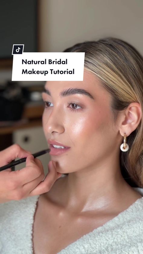 Soft Brown Makeup Look, Soft Natural Glam Makeup, Soft Brown Makeup, Soft Natural Glam, Natural Glam Bridal Makeup, Bobbi Brown Corrector, Glam Bridal Makeup, Soft Bridal Makeup, Diy Wedding Makeup