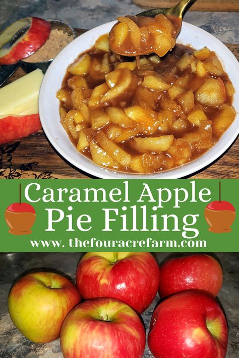 Carmel Apple Pie Recipe, Easy Apple Pie Filling Recipes, Caramel Apple Pie Filling, Easy Apple Pie Filling, Pie Table, Caramel Apple Pie Recipes, Dessert Fall, Apple Pie Filling Recipes, Caramel Apples Homemade