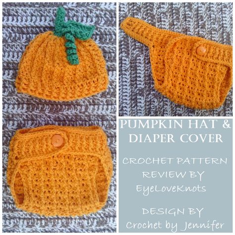 Pumpkin Hat and Diaper Cover – Crochet Pattern Review – Crochet by Jennifer Crochet Diaper Cover Free Pattern, Crochet Baby Halloween, Baby Pumpkin Hat, Crochet Baby Blanket Tutorial, Crochet Pumpkin Hat, Newborn Pattern, Crochet Patterns Baby Boy, Diaper Cover Pattern, Crochet Diaper Cover