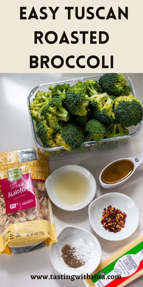 This Easy Tuscan Roasted Broccoli is the best roasted broccoli recipe you'll ever make! This easy side dish recipe is perfect for meal prep or a quick and easy dinner. Tuscan Style Broccoli Recipe, Tuscan Broccoli Recipes, Tuscan Broccoli, Best Roasted Broccoli, Best Broccoli Recipe, The Best Broccoli, Best Broccoli, Roasted Broccoli Recipe, Easy Vegetable Side Dishes