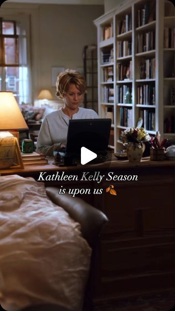 Lulabelle Design on Instagram: "Kathleen Kelly is the essence of fall cozy vibes 🍂☕️Snag a You’ve Got Mail crew, tee or tote in our shop.

Follow us @lulabelledesign for more cozy nostalgic favorites 🤍

Share this with someone that loves this movie 🍿 🎥

#youvegotmail #noraephron #kathleenkelly #nostalgia #millennials #momsofinstagram #90saesthetic #90s #fallvibes #fallstyle #fallseason" Kathleen Kelly Aesthetic, You’ve Got Mail Fall Aesthetic, You’ve Got Mail Aesthetics, Meg Ryan’s Apartment In You’ve Got Mail, You’ve Got Mail Bookstore, Kathleen Kelly, Autumn Kelly, Nora Ephron, Big Books