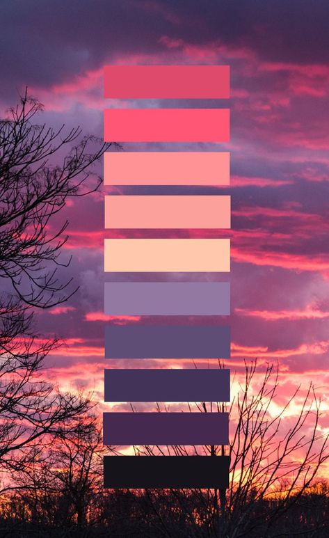 farmland in scenic rural areas. Color ... Evening Color Palette, Flat Color Palette, Color Schemes Colour Palettes, Palette Art, Red Sunset, Plakat Design, Color Palate, Color Palette Design, Sunset Colors