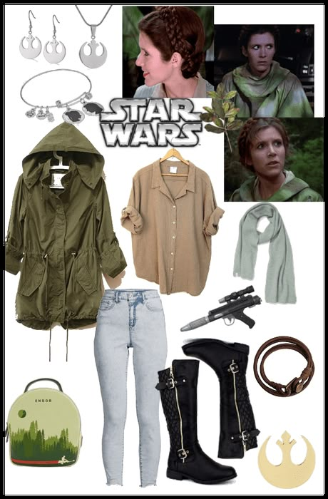 Leia Endor Outfit | ShopLook Casual Cosplay Star Wars, Star Wars Disney Bounding Inspired Outfits, Star Wars Blouse, Disney Bounding Outfits Star Wars, Star Wars Disneybound Summer, Star Wars Inspired Outfits Disneybound, Star Wars Bounding Inspired Outfits, Galactic Starcruiser Outfits, Mandalorian Inspired Outfit