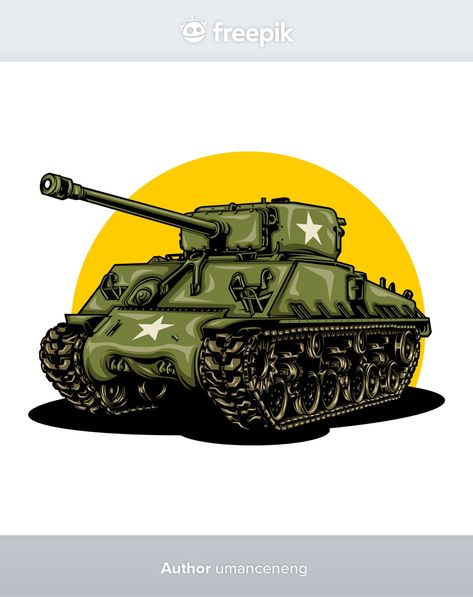 World war tank illustration | Premium Vector #Freepik #vector #cartoon #war #automotive #tank Defence Day Pakistan Drawings, Tank Sketch, Tank Illustration, Tank Reference, Tank Cartoon, Tank Tattoo, Tank Drawing, Ww1 Art, Soldier Silhouette