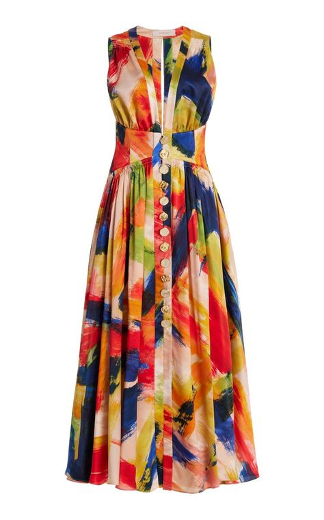 Classy Dress Outfits, Silk Midi Dress, Fashion Mistakes, Looks Chic, Fashion Line, Printed Silk, 10 Pounds, Midi Dress Sleeveless, Long Dresses