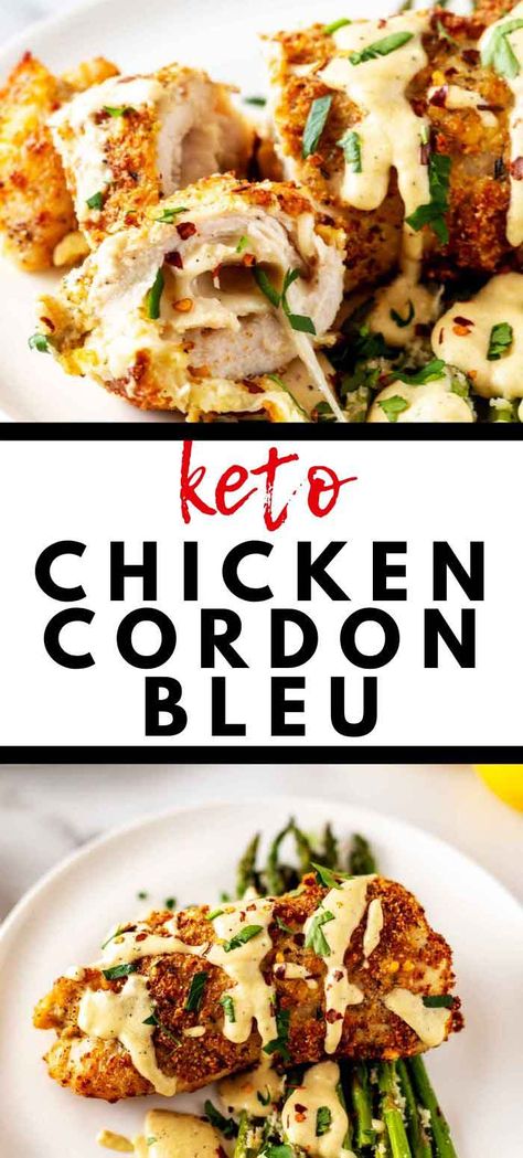 Chicken Cordon Bleu Oven, Keto Chicken Cordon Bleu, Boiled Egg Diet Plan, Chicken Cordon, Tater Tots, Chicken Cordon Bleu, Cheesy Recipes, Keto Recipes Dinner, Low Carb Dinner Recipes