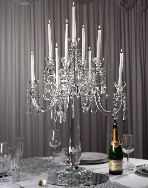 Crystal candle holders decor