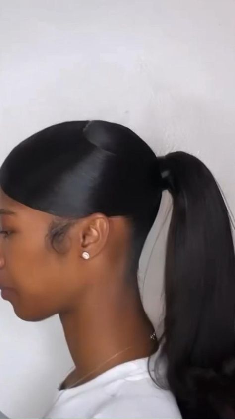 Ponytail Inspiration, Styles Ponytail, Weave Ponytail Hairstyles, Braids For Black, Sleek Ponytail Hairstyles, Birthday Hairstyles, Black Ponytail Hairstyles, Hair Ponytail, Slick Hairstyles