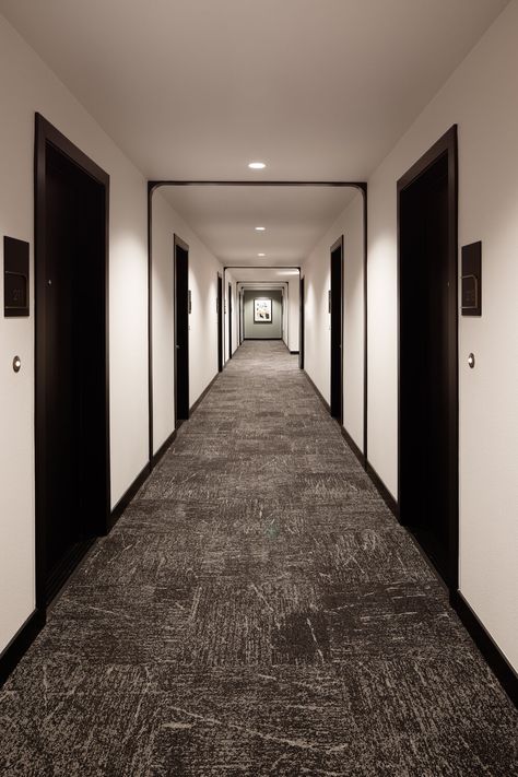 Lobby Design Apartment, Residential Lobby Interior, Apartment Corridor Design, Apartment Building Hallway, Hotel Corridor Design, Apartment Corridor, Corridor Decoration, Hotel Corridor, Hotel Ideas