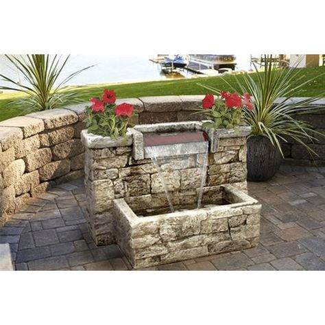 Planter Fountain, Outdoor Wall Fountains, Stone Planter, Forest Brown, Indoor Water Fountains, Pond Fountains, Small Fountains, Waterfall Fountain, Water Fountains Outdoor