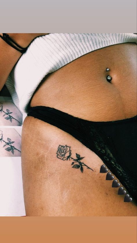 Tattoo En La Pelvis, Pelvis Tattoo, Tomorrow Tattoo, Henna Leg Tattoo, Secret Tattoo, P Tattoo, Hidden Tattoos, Black Rose Tattoos, Lace Tattoo