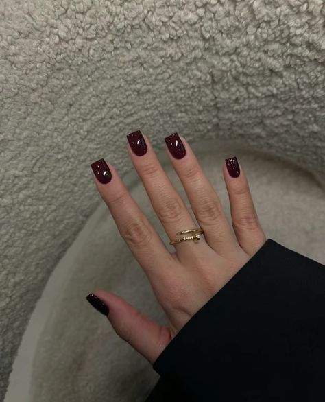 November Nail Ideas, November Nail, November Nails, Cherry Nails, Subtle Nails, Short Square Nails, Nails Square, Classy Acrylic Nails, Long Acrylic Nails Coffin