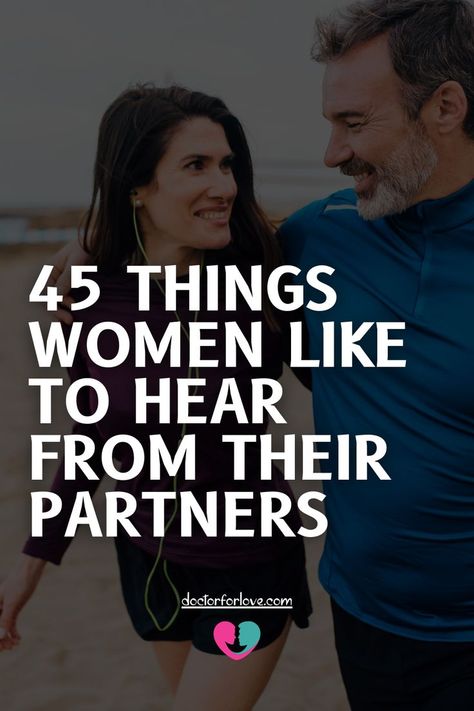 Things women love to hear their partners say. Do yo uwant to make her happy? This is a list of things women love hearing. How many of them do you tell her? Praising Words, Cute Messages For Her, Deep Talks, Messages For Her, Couple Questions, Deeper Conversation, Everything Will Be Alright, Perfect Relationship, I Trusted You