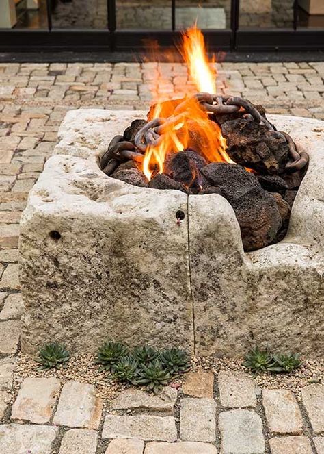 Affordable Hardscape Ideas, Shearers Quarters, Scott Shrader, Garden Fireplace, Fire Area, Backyard Getaway, Stone Decoration, Fire Pit Landscaping, Stone Fire Pit