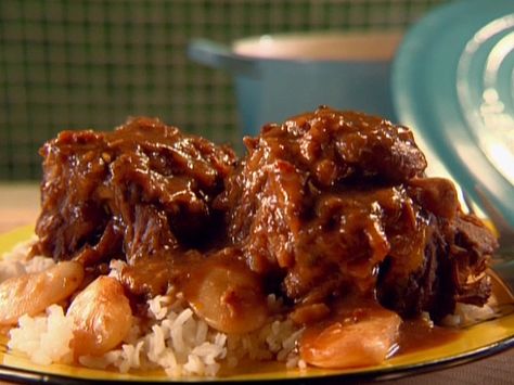 Oxtail Stew Recipe : Sunny Anderson : Food Network - FoodNetwork.com Oxtail Stew Recipe, Gravy Master, Braised Oxtail, Brown Stew Chicken, Sunny Anderson, Oxtail Stew, Oxtail Recipes, Stew Chicken Recipe, Jamaican Recipes