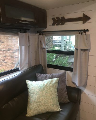 RV Window Makeover Ideas (With Pictures!) | RV Inspiration Rv Blinds, Rv Curtains, Camper Curtains, Rv Windows, Camper Windows, Rv Decorating, Camper Redo, Rv Interior Remodel, Diy Camper Trailer