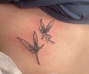 Two Fairies, Stick And Poke Tattoos, Tattoo Fairy, Fairy Tattoo, Stick And Poke, Aesthetic Tattoo, Tattoo On, We Heart It, Lost