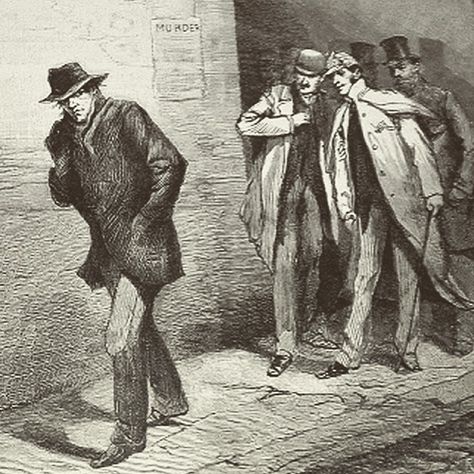 The Whitechapel Vigilance Committee observe a "suspicious character" in this 1888 illustration. The real #jacktheripper story is in my book 'The Inevitable Jack the Ripper'. Out now #theinevitablejacktheripper #authorsofig #writersofinsta #writerdofinstagram #authorsofinstagram #indiepub #indiepublishing Mary Jane Kelly, Famous Murders, Jack The Ripper, Scotland Yard, City Of London, Folk Tales, Ely, Sherlock Holmes, True Stories