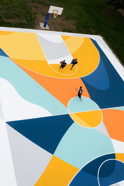 Urban Playground, Street Basketball, Logo Basketball, Playground Design, Sport Art, Shapes And Colors, October 29, Street Design, Environmental Graphics