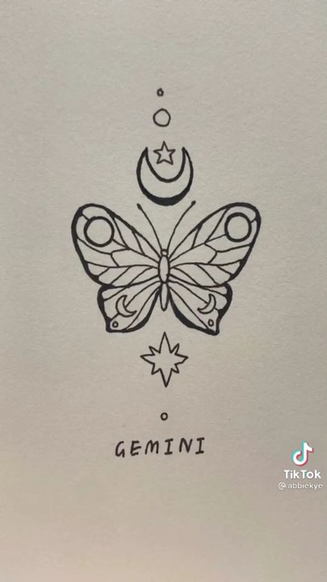 Simple Gemini Tattoo, Simple Tattoo With Meaning, Sunflower Tattoo Sleeve, Simple Line Art, Gemini Tattoo, Tattoo Simple, Cute Tiny Tattoos, Pretty Tattoos For Women, Diy Tattoo