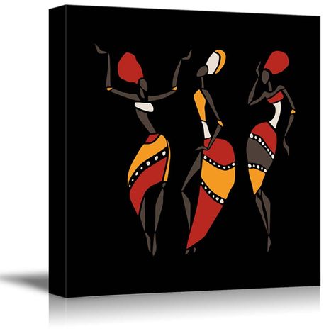 Dancers Silhouette, African Dancers, Dancer Silhouette, Afrique Art, African Paintings, African Wall Art, Afrikaanse Kunst, African Art Paintings, Art Premier