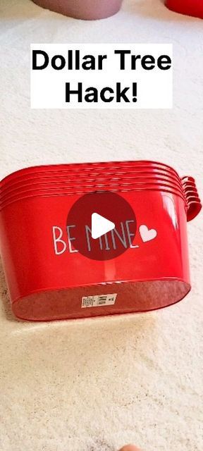 Decorate Plastic Bins, Dollar Tree Vinyl, Dollar Tree Hacks, Plastic Bins, January 26, Valentine's Day Diy, Dollar Tree Diy, Dollar Tree, Party Favors