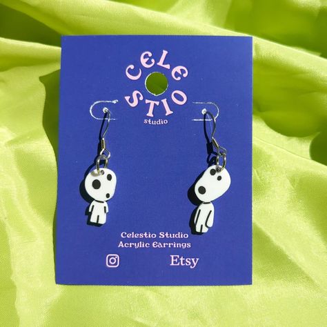 Kodama Earrings Princess Mononoke Studio Ghibli Anime Cute Engraved Laser Cut Dangle Stud Handmade Acrylic Jewelry Jewellery Gift - Etsy Studio Ghibli Anime, Ghibli Anime, Multiple Earrings, Acrylic Jewelry, Princess Mononoke, Acrylic Jewellery, Anime Princess, Jewellery Gift, Pencil Sketch