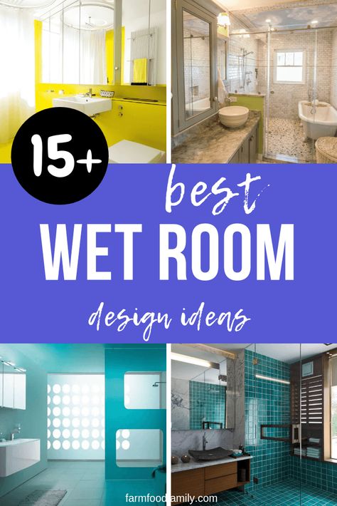 15+ Unique Wet Room Design Ideas 32 Wet Shower Room Ideas, Wet Room Tile, Wet Room Design, Wet Room Ideas, Bathroom Wall Cladding, Big Bathtub, Wet Room Tiles, Sky Ceiling, Half Walls