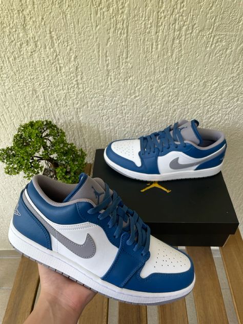 Get Yours At @sneakerspot_gr On Instagram! Air Jordan 1 Low, Jordan 1 Low, True Blue, Air Jordan 1, Spot On, Jordan 1, Cement, Air Jordan, Air Jordans