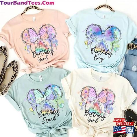 Watercolor Disney Birthday Shirt Girl Trip Unisex Hoodie Check more at https://tourbandtees.com/product/watercolor-disney-birthday-shirt-girl-trip-unisex-hoodie/ Disney World Birthday, Disney Birthday Shirt, Girls Weekend Shirts, Disneyland Birthday, Girl Trip, Hoodie Cartoon, Family Birthday Shirts, Disney Etsy, Girls Trip Shirts