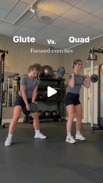 Fitness Tips | Women Workouts | Weightloss on Instagram: "Understanding the Difference✅️ Glute vs. Quad Focused Exercises

Glute-Focused Exercises🍑⤵️

1. Hip Thrusts: primarily targets the glutes by extending the hips against resistance. It helps in building and shaping the buttocks.

2. Lunges: engage the glutes, especially when performed with a wider step and emphasis on pushing through the heel to activate the glute muscles.

3. Deadlifts: Deadlift variations, such as sumo and Romanian deadlifts, are excellent for targeting the glutes, hamstrings, and lower back muscles.

4. Bridges: isolate and strengthen the glute muscles, particularly the gluteus maximus, for a rounder and firmer appearance.

Quad-Focused Exercises⤵️

1. Squats: engages multiple lower body muscles, including the qua Quad Focused Exercises, Deadlift Variations, Glute Muscles, Gluteus Maximus, Women Workouts, Lower Body Muscles, Body Muscles, Hip Thrusts, Lower Back Muscles