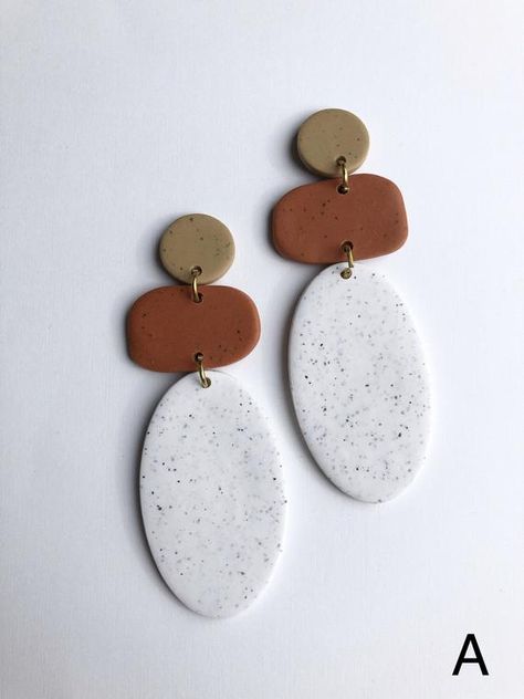 Beach Style Jewelry, Clay Jewelry Diy, Fimo Clay, Earrings Collection, Handmade Polymer Clay, Minimalist Earrings, Polymer Clay Jewelry, Clay Jewelry, Polymer Clay Earrings