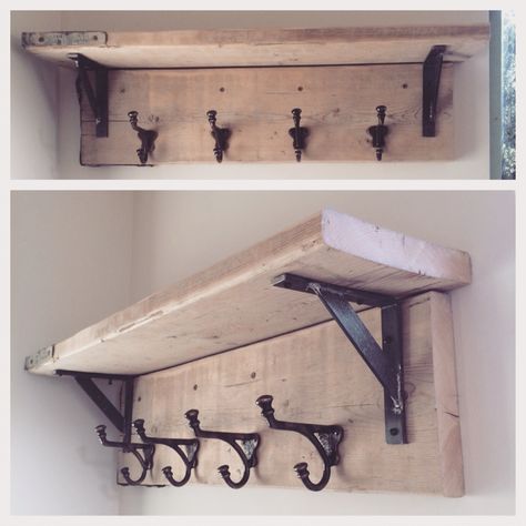 Amazing what you can do with an old scaffold board @bettzydesigns Scaffold Board Projects, Scaffold Board Furniture, Scaffold Board Ideas, Scaffold Shelves, Wooden Scaffolding, Old Fence Boards, Diy Cabin, Cabin Furniture, Diy Projects To Sell