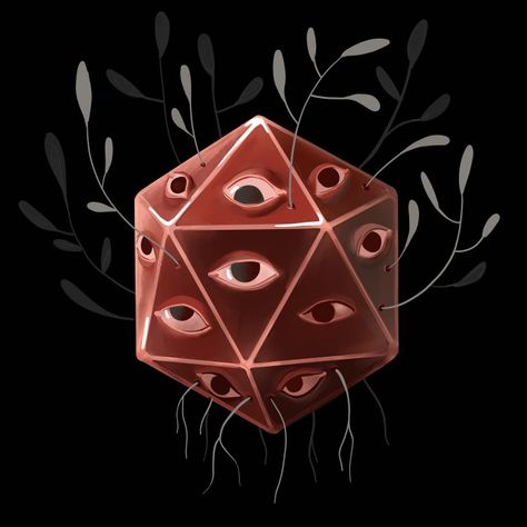 One of the collection of relic dice for DnD, found in distant wanderings. A mysterious item that allows the wearer to foresee the results of their dice rolls. You can purchase it to your collection as NFT from the link below Lovecraft Artwork, Dnd Dice Drawing, Dnd Dice Art, Dice Monster, Dice Drawing, Dice Art, Oc Creator, Monster Girls, Fantasy Stuff