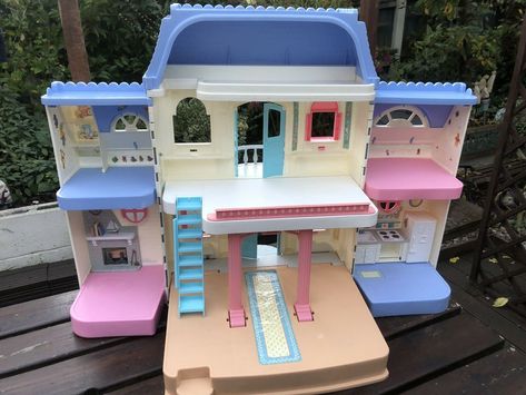 Fisher Price Dollhouse Makeover, Nostalgic Doll House, Fischer Price, Fisher Price School House, Fisher Price Doll House, Loving Family Dollhouse, Camping Cabin, Fisher Price Loving Family Doll House, Dolls House Figures