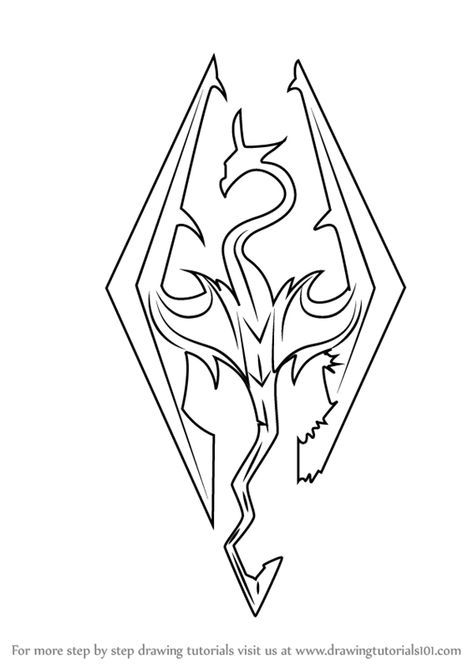 Skyrim Logo Art, Skyrim Drawing Easy, Skyrim Tattoo Stencil, Simple Skyrim Tattoo, Skyrim Flash Tattoo, Skyrim Art Drawing, Skyrim Drawing Sketches, Skyrim Dragon Drawing, Skyrim Helmet Tattoo