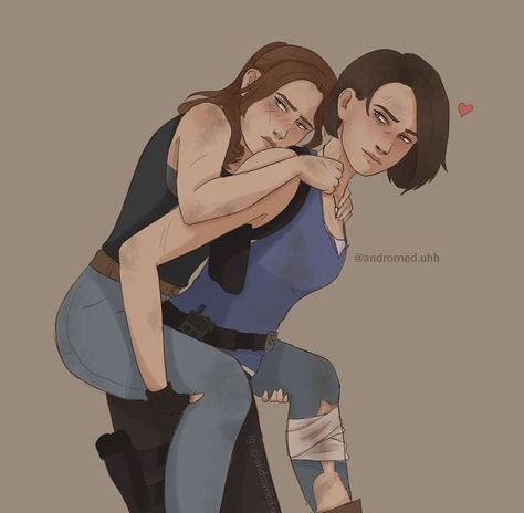 Jill Valentine X Claire Redfield Fanart, Claire Redfield And Jill Valentine, Jill Valentine X Claire Redfield, Jill X Claire, Claire And Jill, Tyrant Resident Evil, Romances Ideas, Claire Redfield, Resident Evil Collection