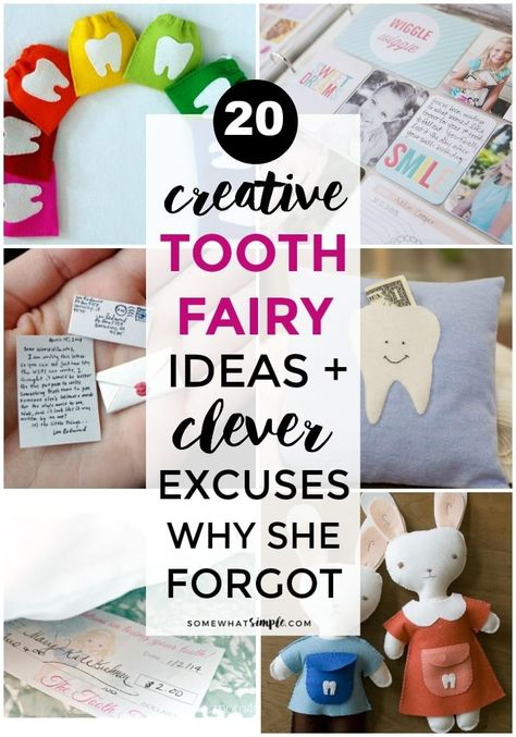 Creative Tooth Fairy Ideas + Excuses Why the Tooth Fairy Forgot! Tooth Fairy Ideas, Boy Tooth Fairy, Tooth Fairy Doors, Tooth Fairy Gifts, Tooth Fairy Letter, Tooth Fairy Bag, Fairy Ideas, Kids Teeth, The Tooth Fairy