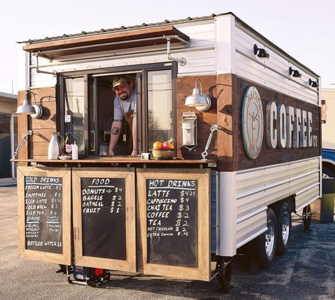 Foodtrucks Ideas, Mobile Coffee Cart, Coffee Food Truck, Starting A Coffee Shop, Mobile Cafe, Mobile Coffee Shop, Coffee Trailer, Coffee Van, Coffee Shop Business