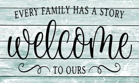 Every Family has a Story Welcome to Ours Sign Everyday | Etsy Every Family Has A Story Welcome To Ours, Every Family Has A Story, Hope Chests, Iron Straps, Wood Block Crafts, Tree Signs, Winter Signs, Summer Signs, Interior Remodel