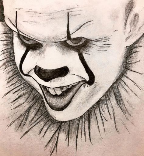 megan on Instagram: “Penny wise the dancing clown #it #pennywise #pennywisethedancingclown #itstephenking #stephenking #pencildrawing #pennywisesketch #clown” Pennywise Art Drawing, It Drawings Clown, Penny Wise Drawing, Scary Halloween Drawings, Penny Tattoo, Horror Drawings, Clown Drawing, Joker Drawings, Scary Drawings