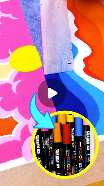 Painting With Posca Pens, Easy Posca Pen Art, Posca Pens Art Simple, Posca Art Doodle, Posca Pen Art, Posca Painting, Posca Pens, Pen Art Drawings, Posca Art