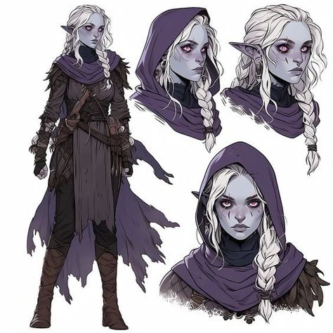 Circle Of Spores Druid Dnd, Changeling Druid Dnd, Wood Elf Warlock, Dnd Drow Character Design, Drow Female Art, Drow Character Design, Dnd Drow Female, Changeling Aesthetic, Elf Rouge