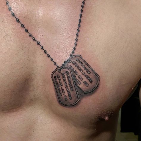 Dog Tag Tattoo Ideas, Dog Tag Memorial Tattoo, Dog Tag Tattoo For Men, Dogtag Tattoo, Dog Tags Tattoo For Women, Dog Tag Tattoo, Dog Tags Tattoo, America Painting, Tag Tattoo