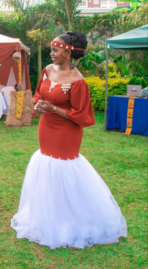 Kikuyu traditional attire Kikuyu Traditional Attire For Women, Shona Traditional Attire, Ruracio Outfits For Ladies Kikuyu, Kikuyu Traditional Wedding Dress, Kikuyu Ruracio Dresses, Kikuyu Wedding, Kikuyu Traditional Attire, Ruracio Dresses, African Bride Dress