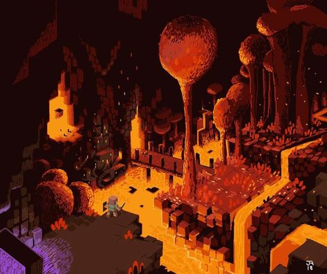 Nether Fortress, Forest Concept Art, Official Concept Art, Forest Concept, Minecraft Comics, Minecraft Video Games, Minecraft Drawings, Minecraft Anime, Minecraft Mobs